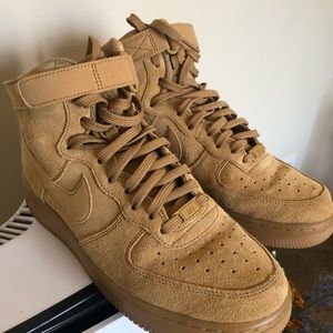 Tan AF1's suede